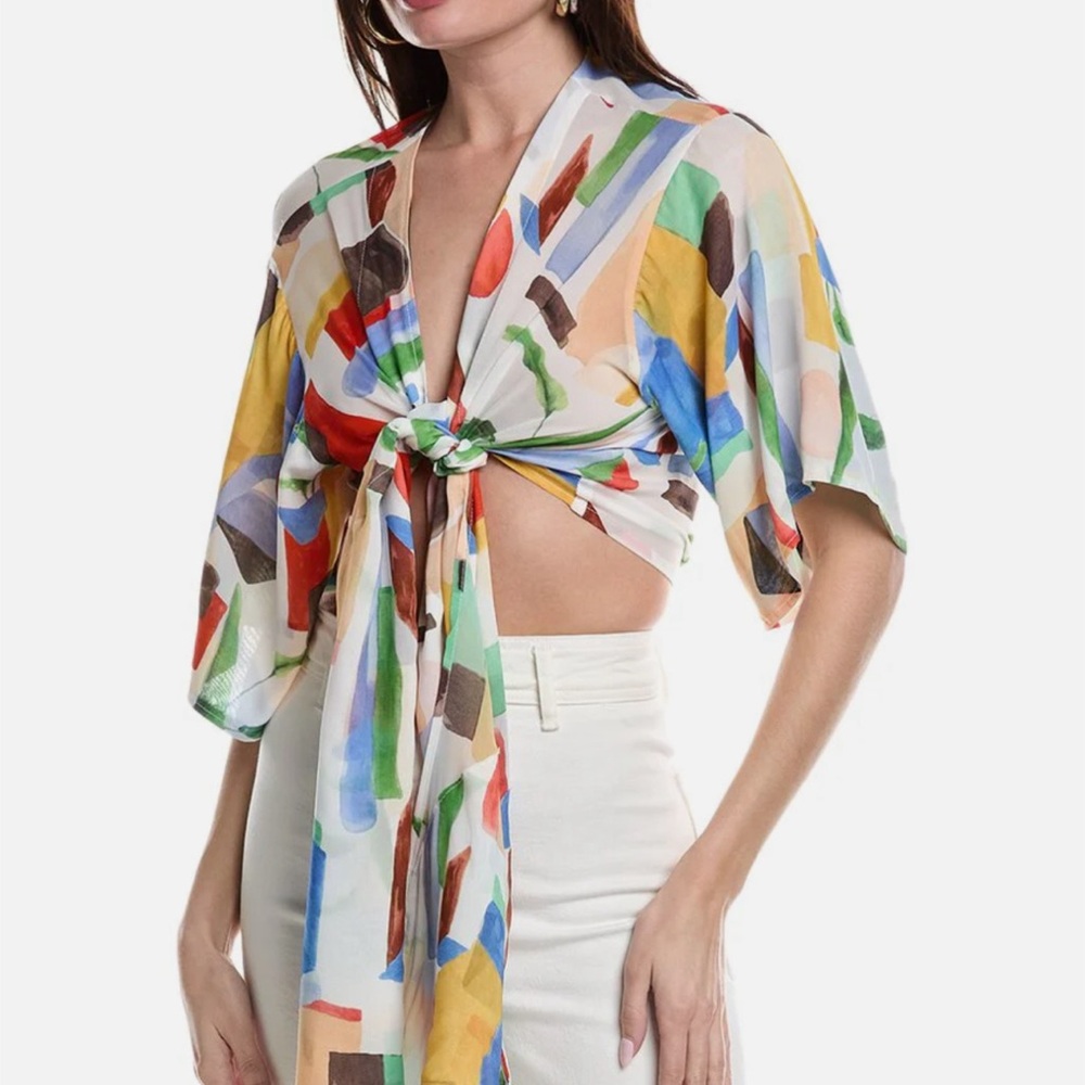 Just Bee Queen Colorful Hana Crop Top, NWT, Size XS